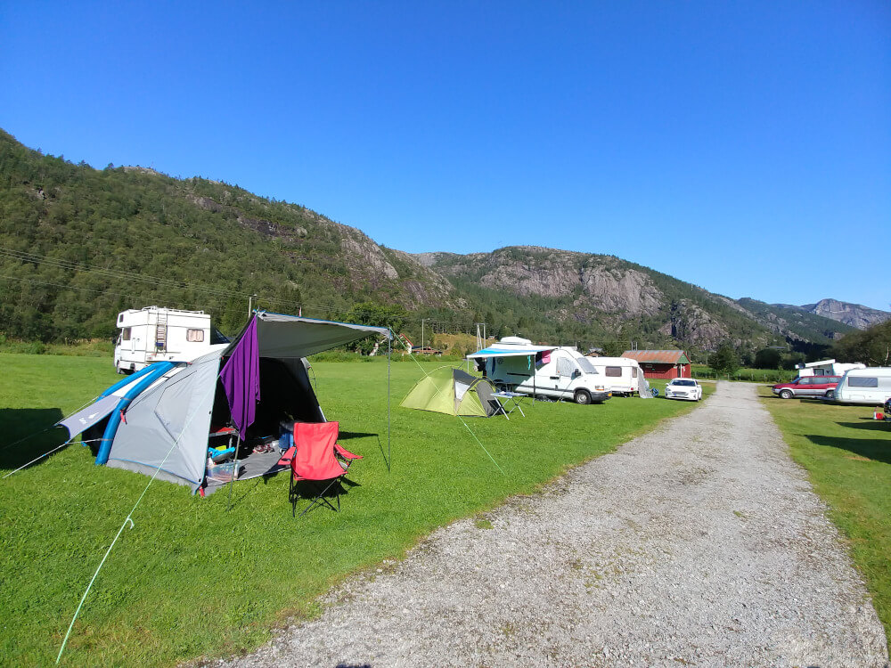 Ein Zeltplatz in Norwegen