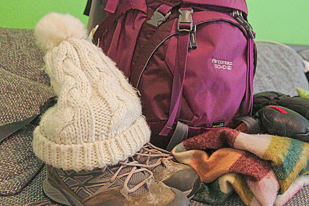 Packliste Lofoten: Rucksack und warme Klamotten